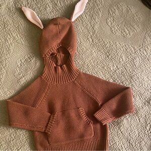 Tea Collection Brown Rabbit Ear sweater
